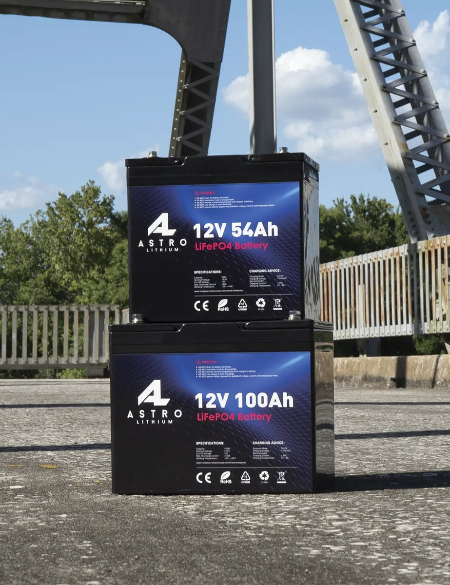 Image of two lithium batteries stacked on a bridge.