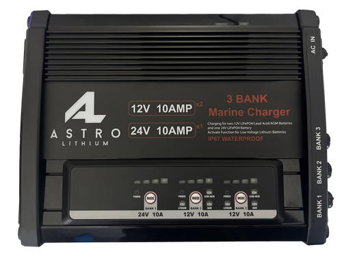 24V and 12V 3-Bank Onboard Charger