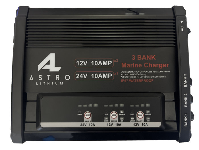 24V and 12V 3-Bank Onboard Charger